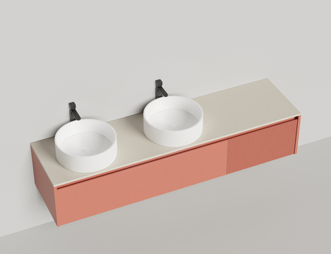 Подвесная тумба Domino 2000, шпон, с открытой полкой — фото 22