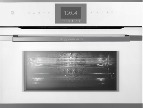 Компактный духовой шкаф с микроволнами Kuppersbusch CBM 6550.0 W3 Silver Chrome