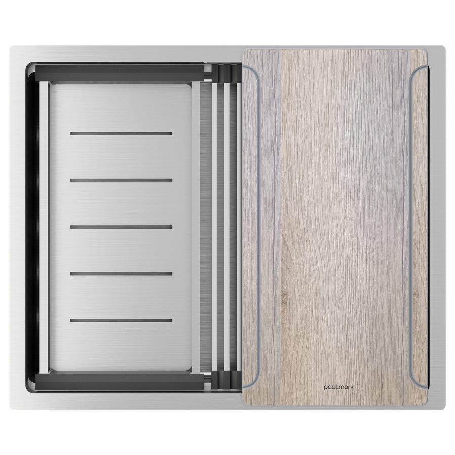NEXT-MULTI SINK 54 UNI, брашированная сталь, 540х450 мм