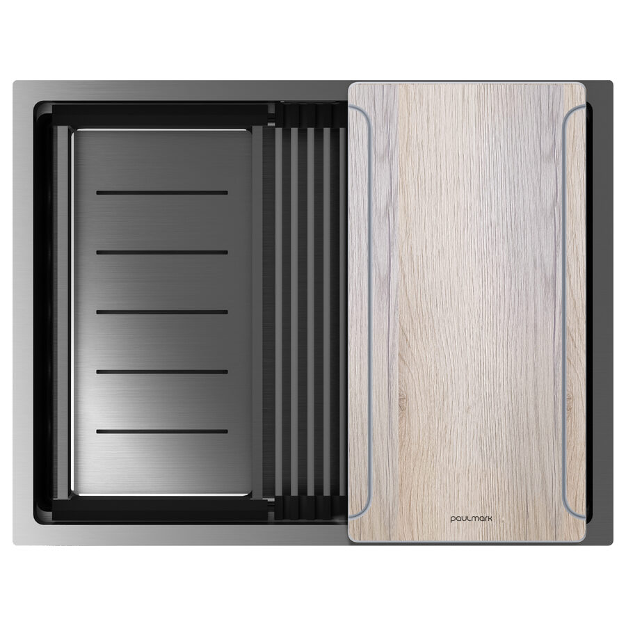 NEXT-MULTI SINK 58 UNI, вороненая сталь, 580х450 мм