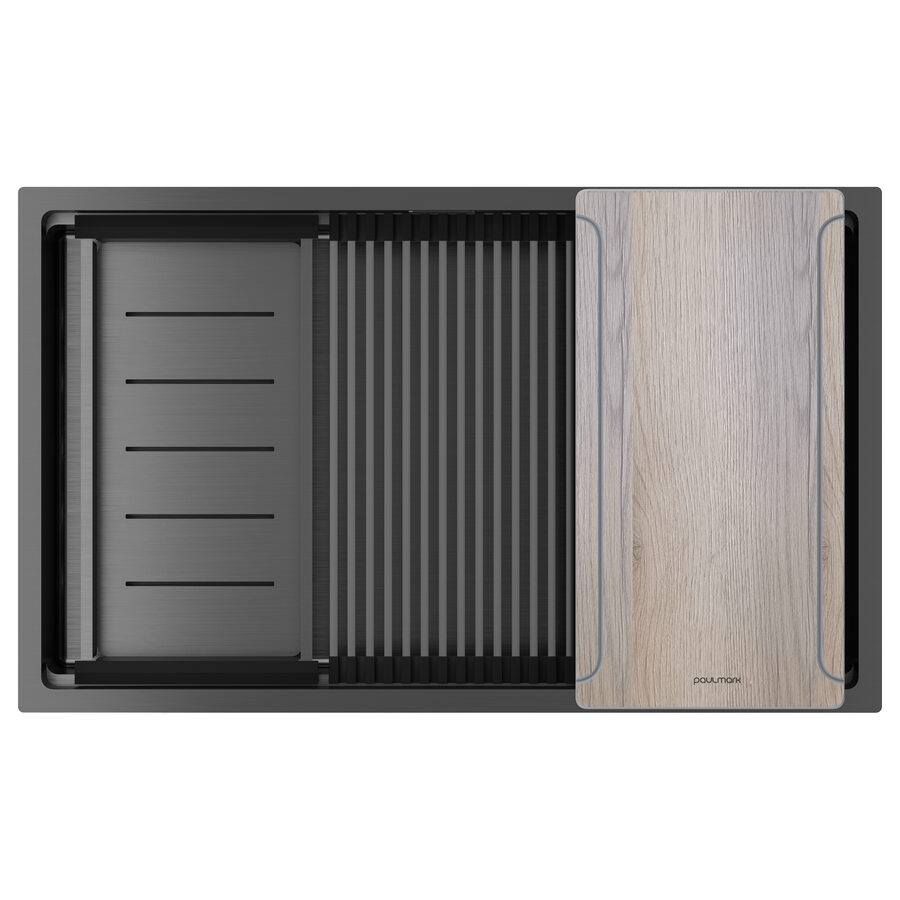 NEXT-MULTI SINK 74 UNI, вороненая сталь, 740х450 мм